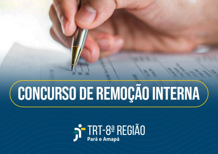 Arte Gráfica com o seguinte texto: Concurso de Remoção Interna