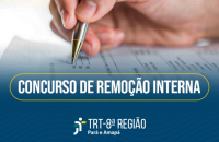 Arte Gráfica com o seguinte texto: Concurso de Remoção Interna