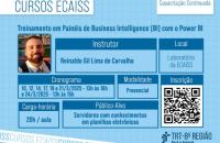 Banner de divulgação do curso, com nome e foto do instrutor e datas de realização